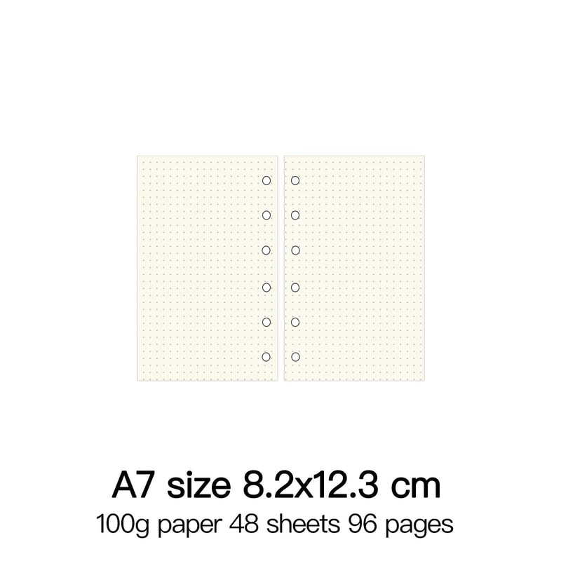 HighQuality Ring Binder Notebook Refills 100g Premium Paper Inserts For A5 A6 A7 And A8 Planner Co 19