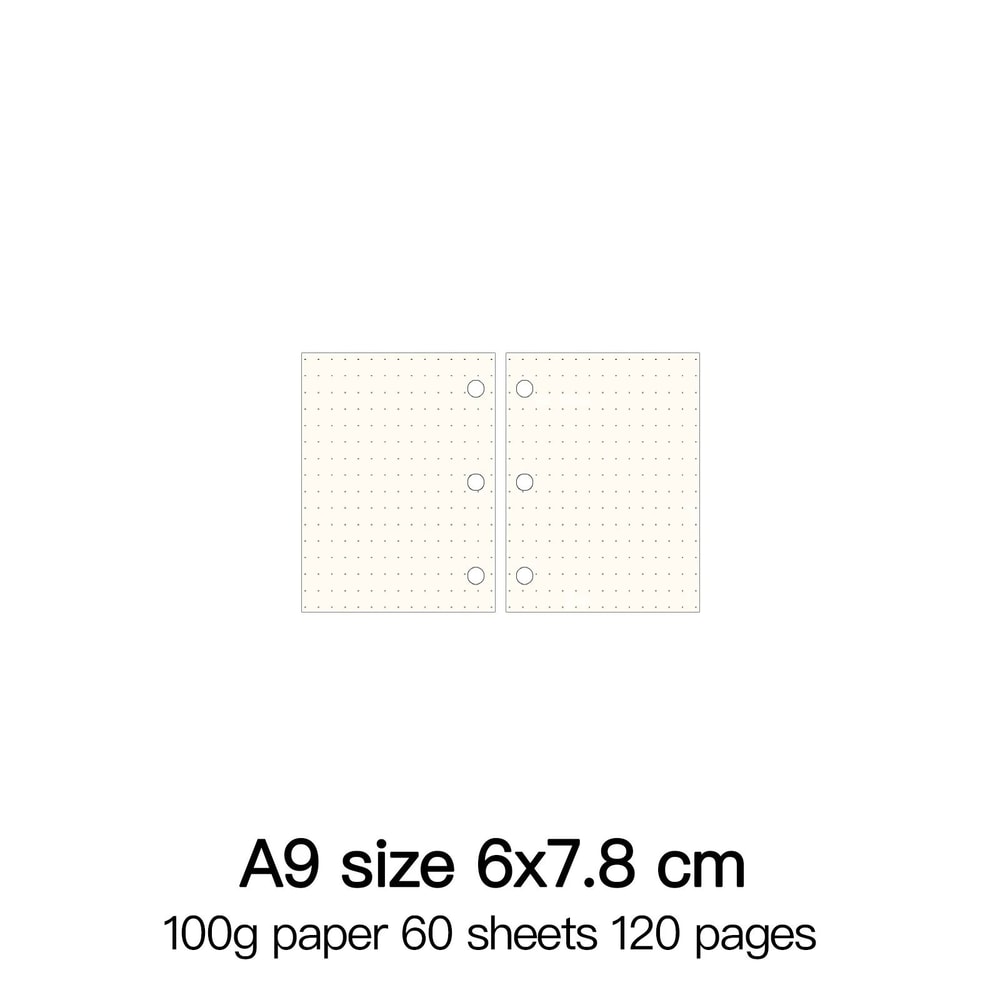 HighQuality Ring Binder Notebook Refills 100g Premium Paper Inserts For A5 A6 A7 And A8 Planner Co 28