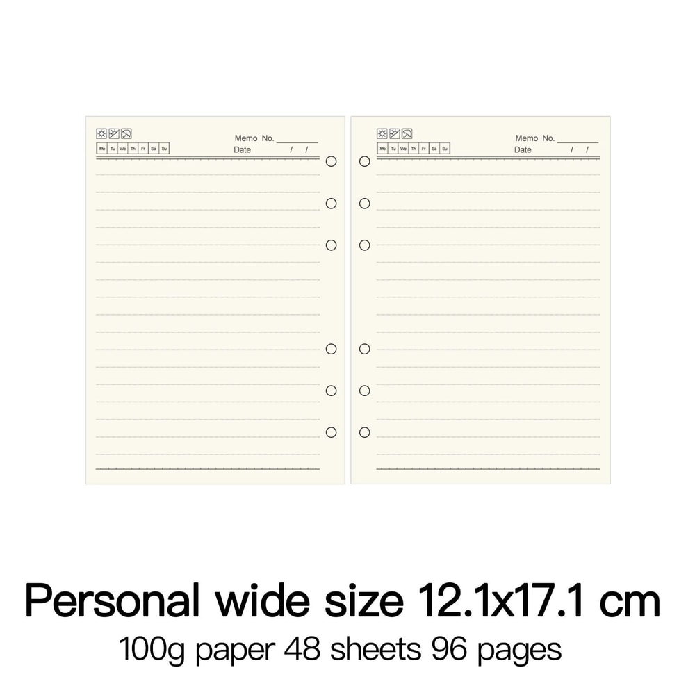 HighQuality Ring Binder Notebook Refills 100g Premium Paper Inserts For A5 A6 A7 And A8 Planner Co 29