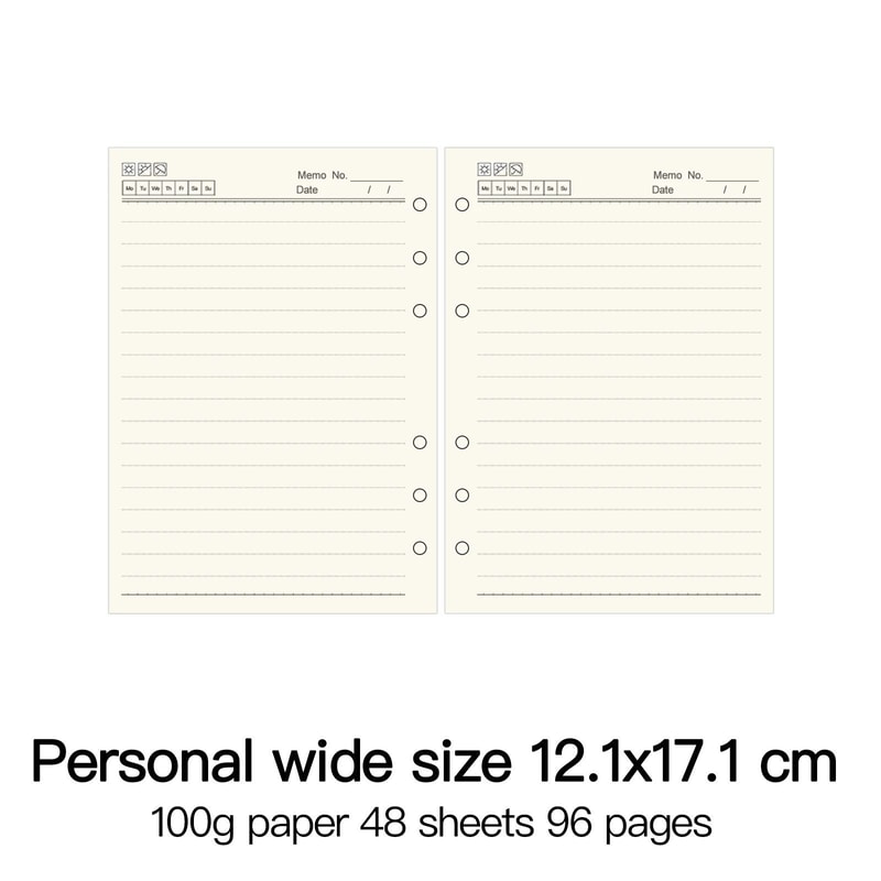HighQuality Ring Binder Notebook Refills 100g Premium Paper Inserts For A5 A6 A7 And A8 Planner Co 29