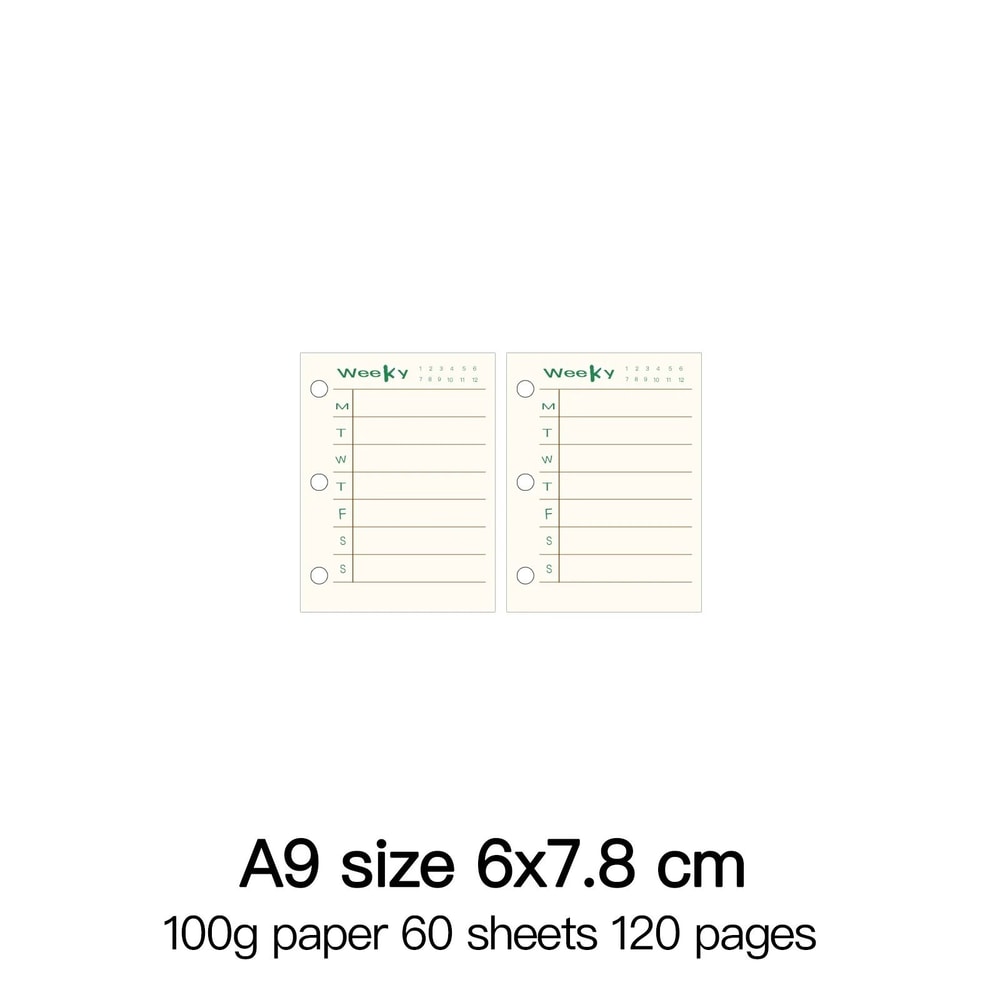 HighQuality Ring Binder Notebook Refills 100g Premium Paper Inserts For A5 A6 A7 And A8 Planner Co 24