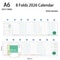 Fromthenon 2026 Colorful Yearly Monthly Planner Refills 8Fold 6Hole Loose Leaf Paper For A6 A7 An 7