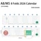 Fromthenon 2026 Colorful Yearly Monthly Planner Refills 8Fold 6Hole Loose Leaf Paper For A6 A7 An 8