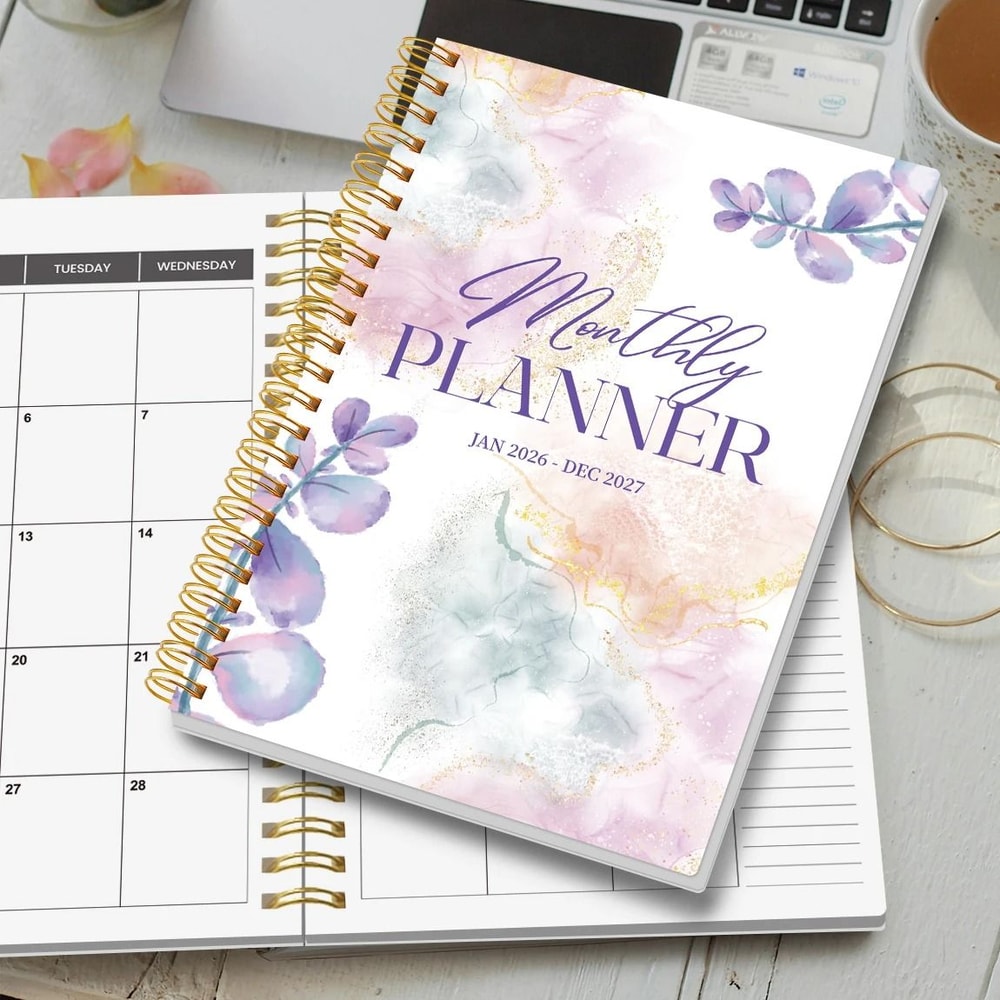 20262027 A5 Monthly Planner Jan 2026 To Dec 2027 Spiral Organizer With Calendar Notes School Off 3