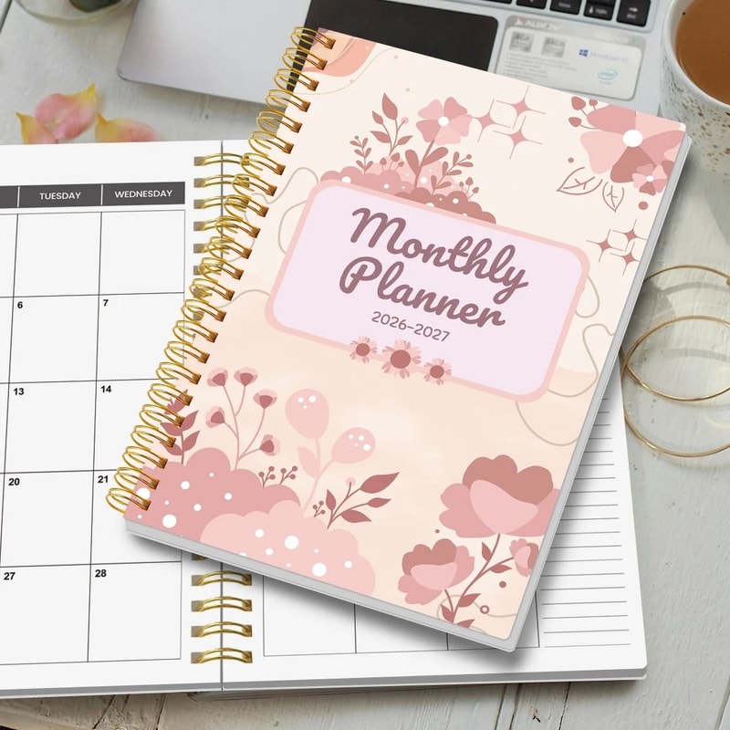 20262027 A5 Monthly Planner Jan 2026 To Dec 2027 Spiral Organizer With Calendar Notes School Off 4