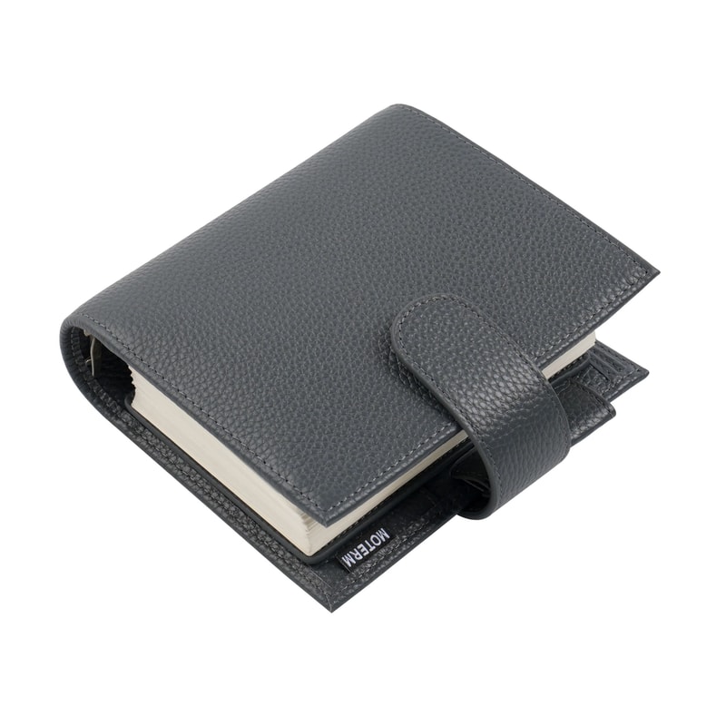 Moterm Luxe 20 Series Pocket Size Planner Pebbled Grain Leather A7 Organizer With 30mm Rings 15