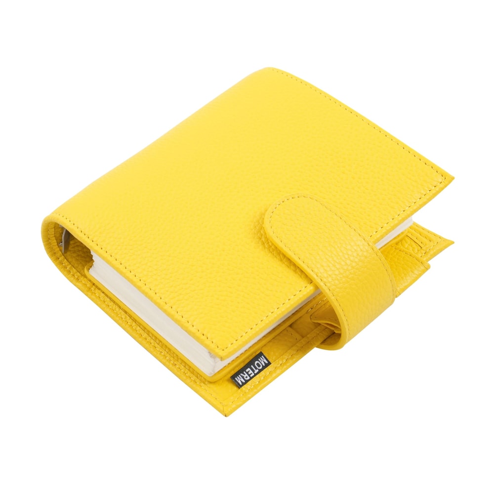 Moterm Luxe 20 Series Pocket Size Planner Pebbled Grain Leather A7 Organizer With 30mm Rings 20
