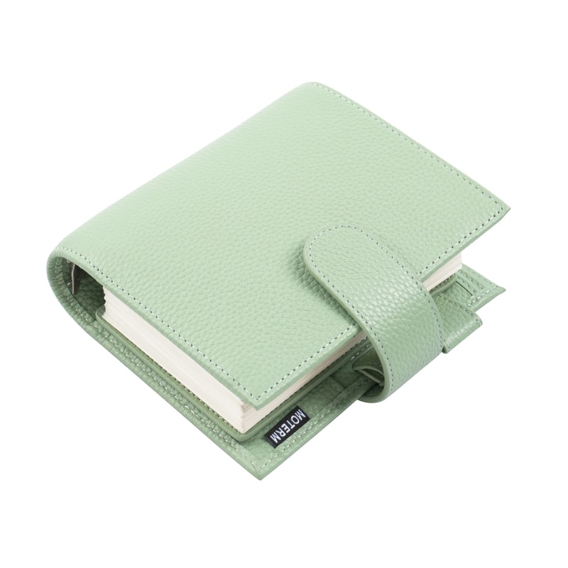 Moterm Luxe 20 Series Pocket Size Planner Pebbled Grain Leather A7 Organizer With 30mm Rings 22