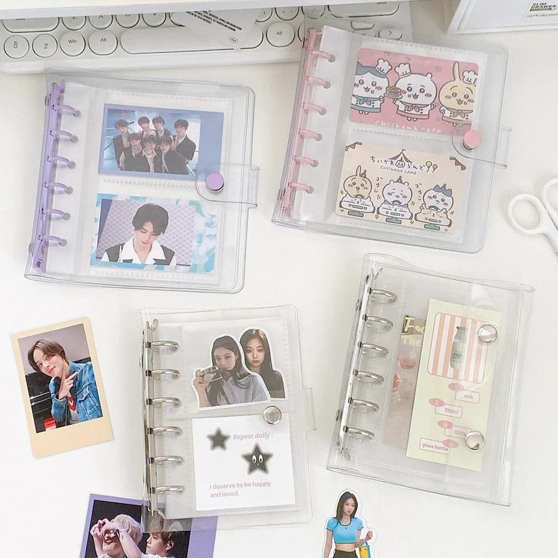 Wide A7 PVC LooseLeaf Binder DIY Document Storage Bag Photocard Collect Book Album 0