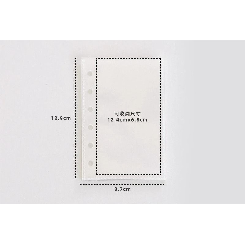 Wide A7 PVC LooseLeaf Binder DIY Document Storage Bag Photocard Collect Book Album 9
