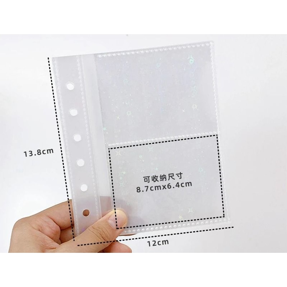 Wide A7 PVC LooseLeaf Binder DIY Document Storage Bag Photocard Collect Book Album 6
