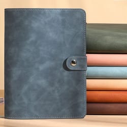 soft pu leather diy binder – a5/a6/a7 photocard collect book, bullet journal & agenda planner cover