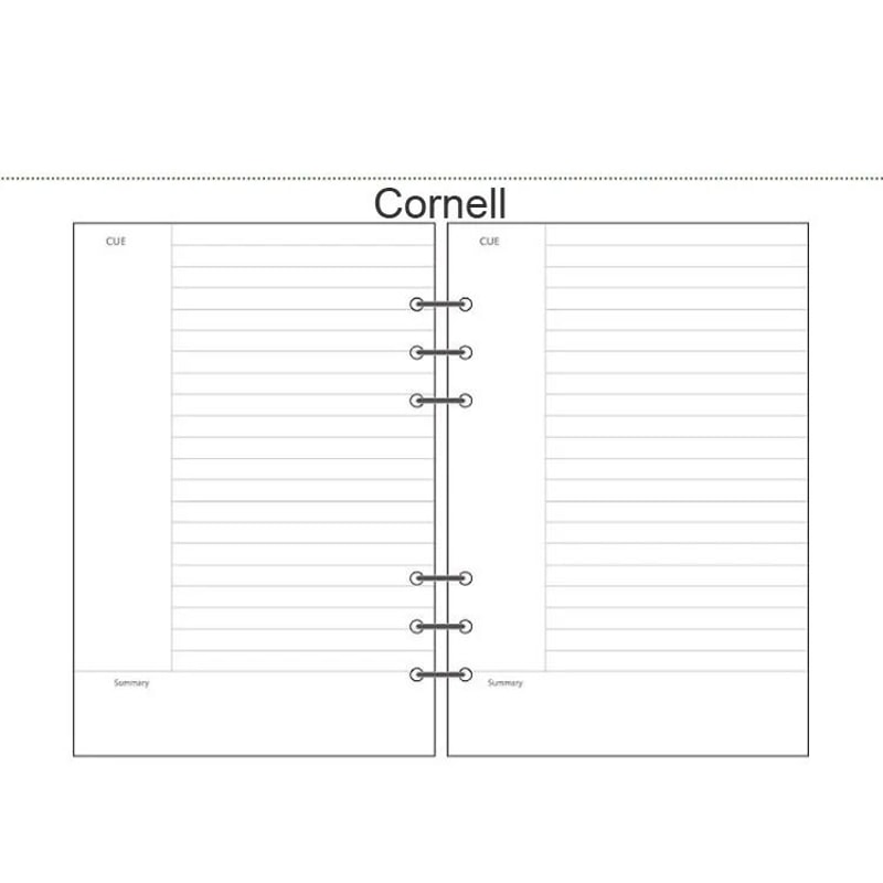 Premium Woodfree Printing Paper Refills A5A6A7 Spiral Filler Pages For Filofax Creative Office No 9