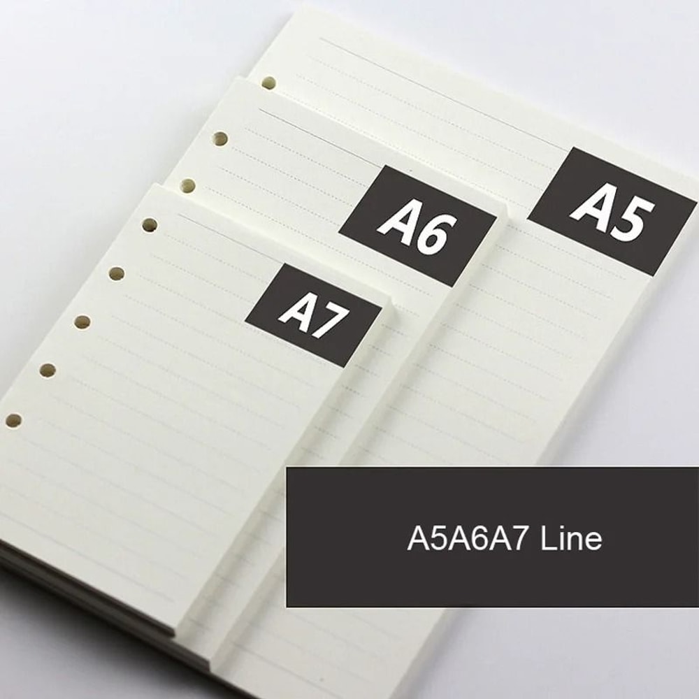 Premium Woodfree Printing Paper Refills A5A6A7 Spiral Filler Pages For Filofax Creative Office No 2