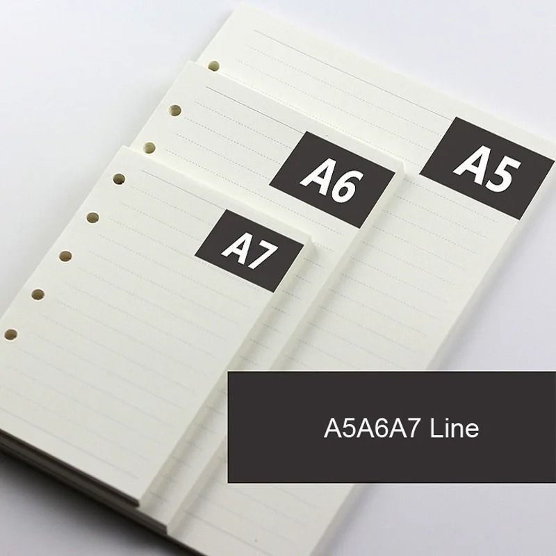 Premium Woodfree Printing Paper Refills A5A6A7 Spiral Filler Pages For Filofax Creative Office No 2