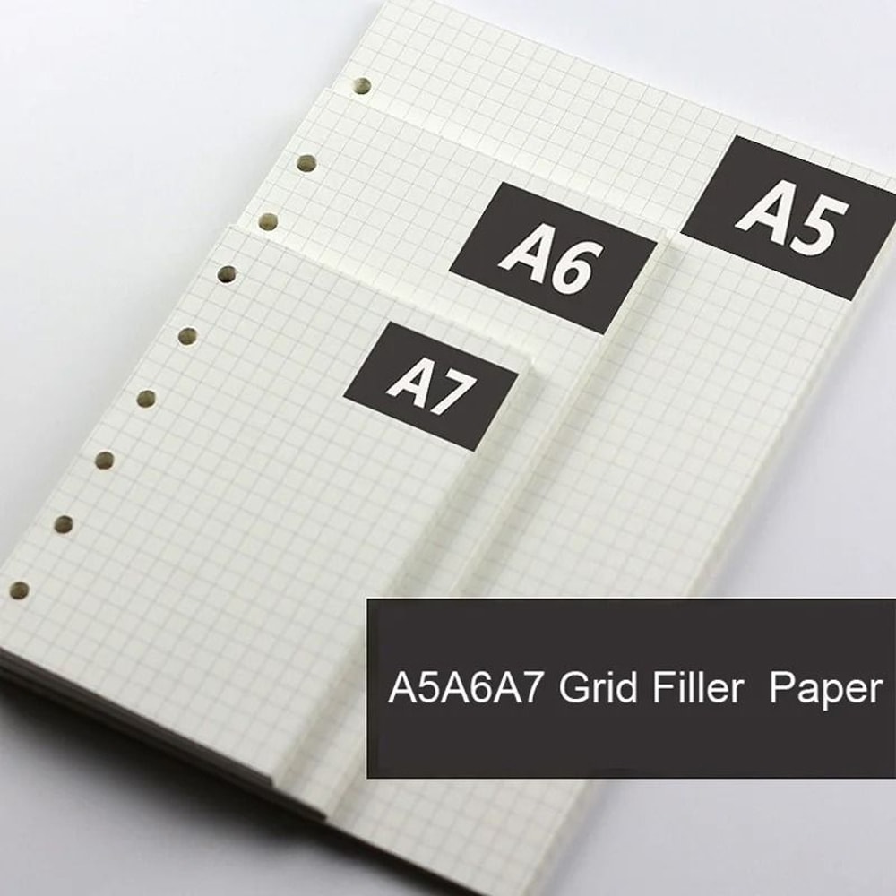 Premium Woodfree Printing Paper Refills A5A6A7 Spiral Filler Pages For Filofax Creative Office No 4