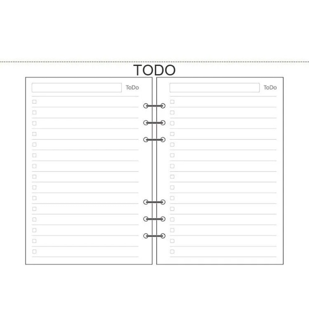 Premium Woodfree Printing Paper Refills A5A6A7 Spiral Filler Pages For Filofax Creative Office No 11