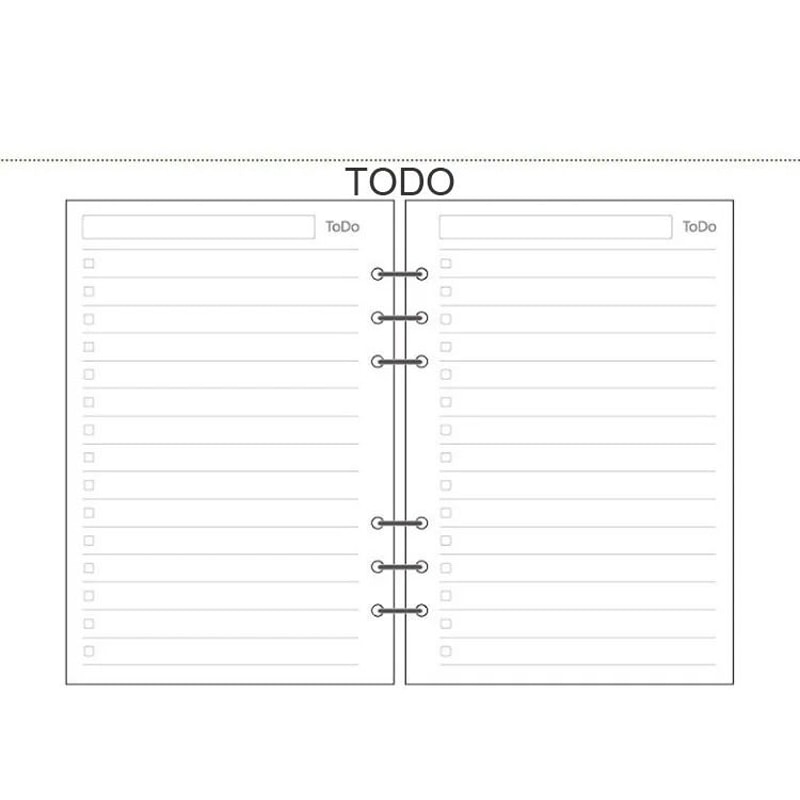 Premium Woodfree Printing Paper Refills A5A6A7 Spiral Filler Pages For Filofax Creative Office No 11