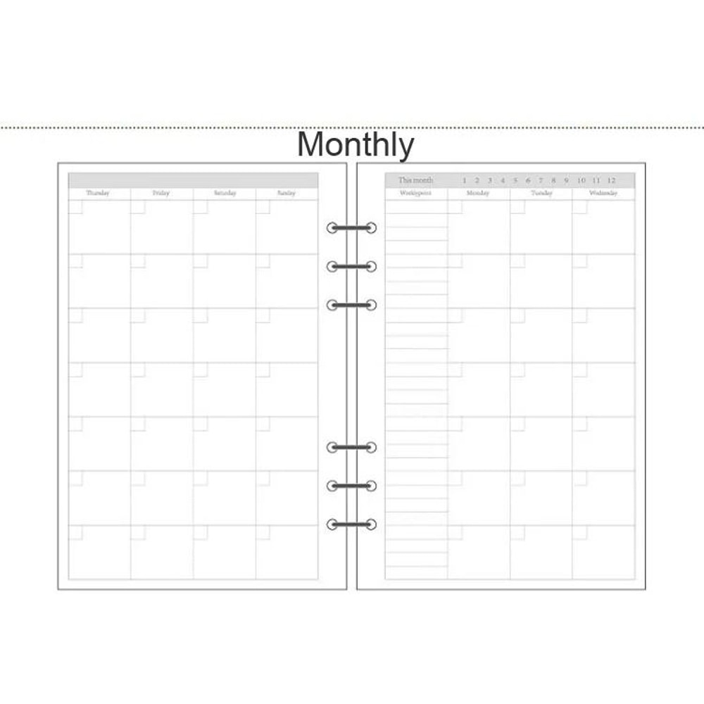 Premium Woodfree Printing Paper Refills A5A6A7 Spiral Filler Pages For Filofax Creative Office No 13