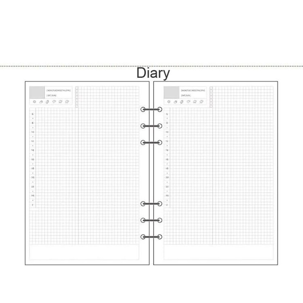 Premium Woodfree Printing Paper Refills A5A6A7 Spiral Filler Pages For Filofax Creative Office No 14