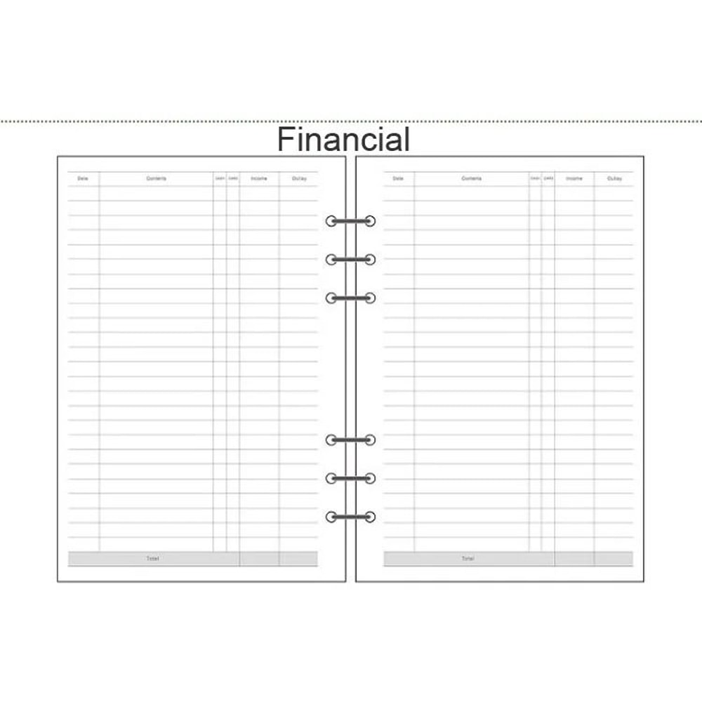 Premium Woodfree Printing Paper Refills A5A6A7 Spiral Filler Pages For Filofax Creative Office No 15