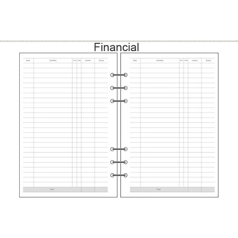 Premium Woodfree Printing Paper Refills A5A6A7 Spiral Filler Pages For Filofax Creative Office No 15