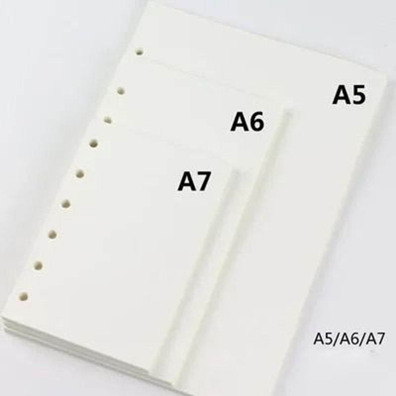 Premium Woodfree Printing Paper Refills A5A6A7 Spiral Filler Pages For Filofax Creative Office No 16