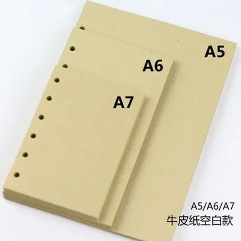 Premium Woodfree Printing Paper Refills A5A6A7 Spiral Filler Pages For Filofax Creative Office No 17