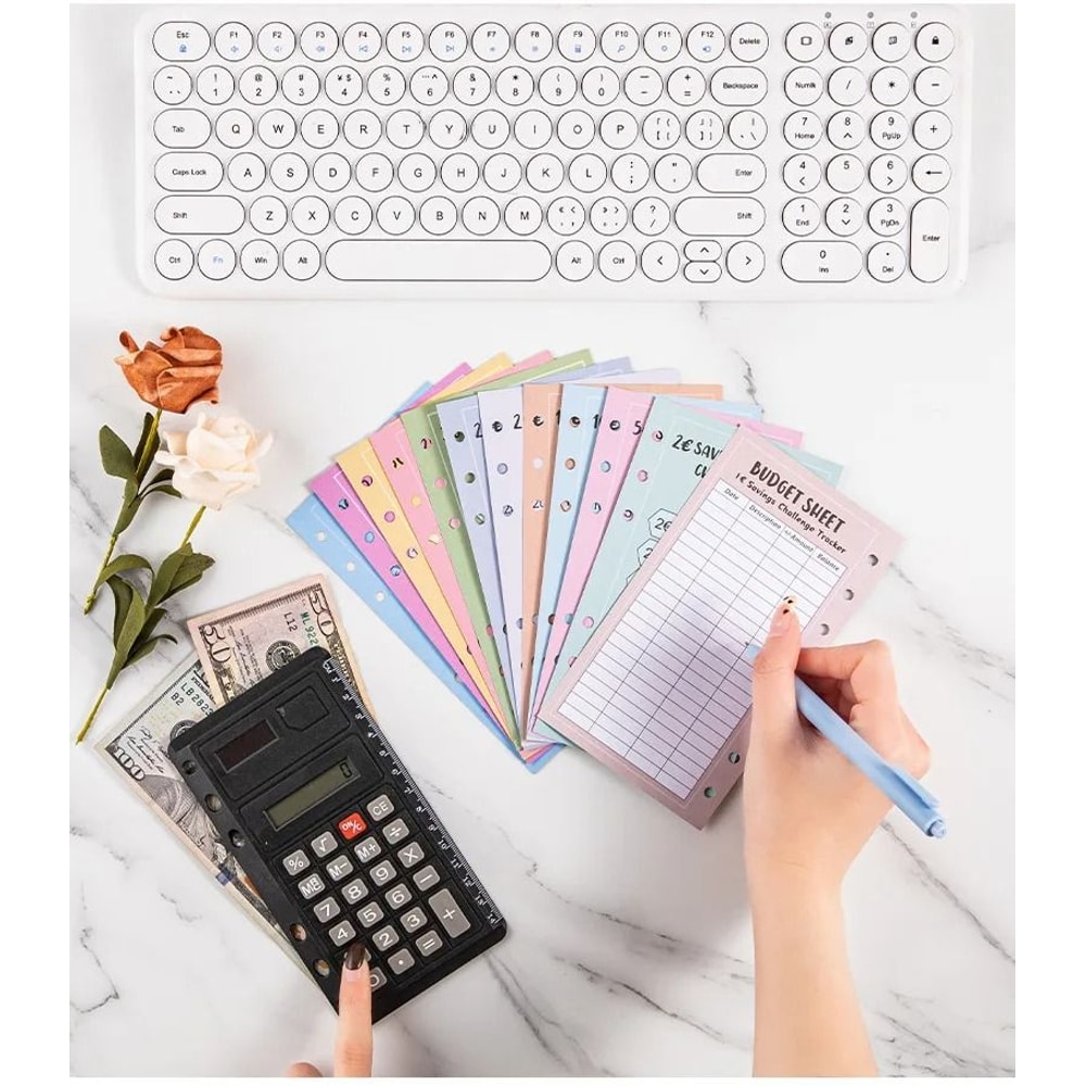 A6 100 Envelopes Money Saving Challenge 52Week 30Day Savings Budget Planner For Euros And USD 2