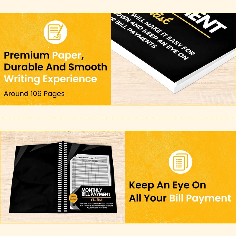 Bill Tracker Budget Planner Monthly Expense Organizer For Financial Management Payment Tracking 3