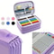 72Hole 4Layer Large Capacity Pencil Case Multifunction Art Stationery Bag With Zipper Pockets 2