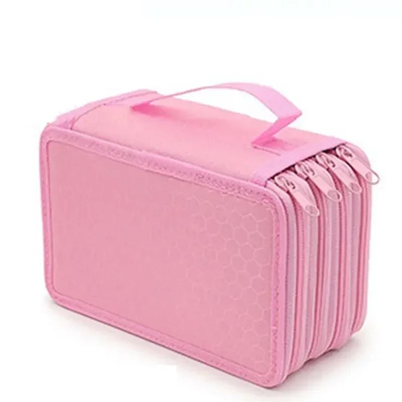 72Hole 4Layer Large Capacity Pencil Case Multifunction Art Stationery Bag With Zipper Pockets 6