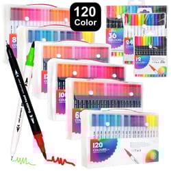 professional dual-tip art markers – 12/60/120 colors for drawing, sketching & hand lettering