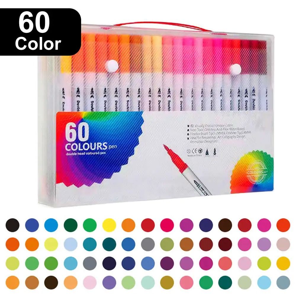 Professional DualTip Art Markers 1260120 Colors For Drawing Sketching Hand Lettering 13