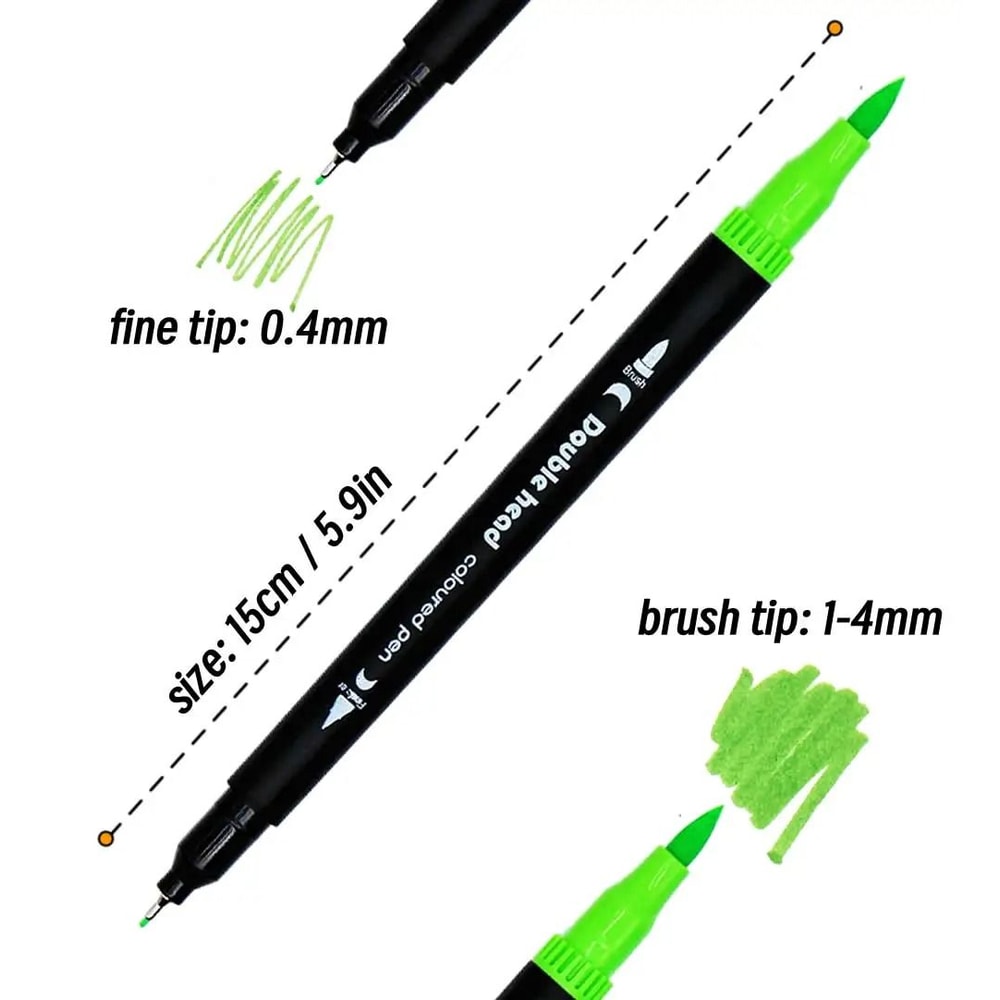 Professional DualTip Art Markers 1260120 Colors For Drawing Sketching Hand Lettering 4