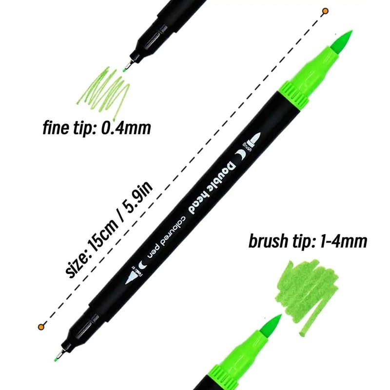 Professional DualTip Art Markers 1260120 Colors For Drawing Sketching Hand Lettering 4