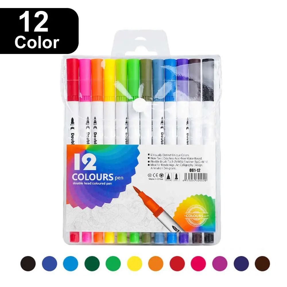 Professional DualTip Art Markers 1260120 Colors For Drawing Sketching Hand Lettering 7