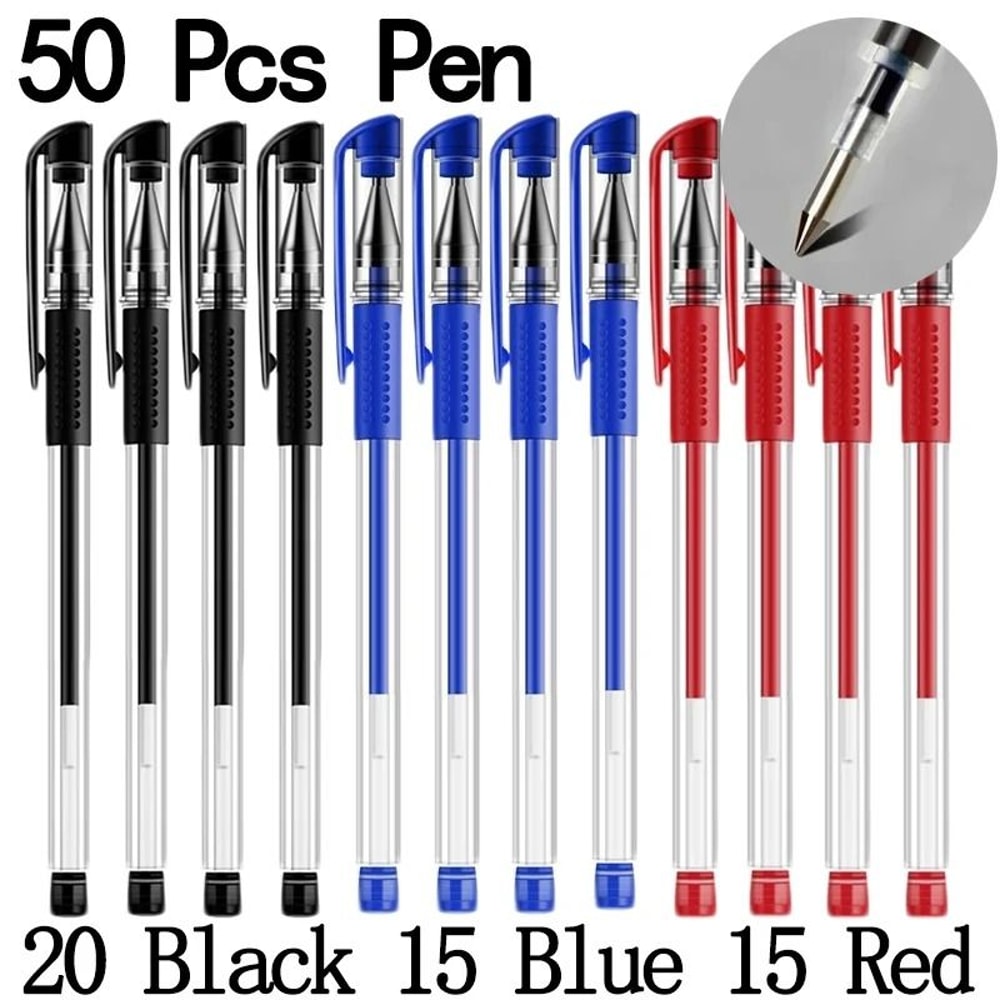 Bulk Gel Pen Set 2050 Pcs Professional Black Blue And Red Writing Pens For School And Office 22