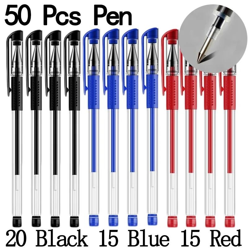 Bulk Gel Pen Set 2050 Pcs Professional Black Blue And Red Writing Pens For School And Office 22