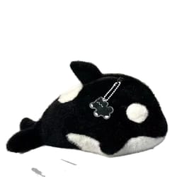 adorable killer whale plush pencil bag – spacious soft school supply organizer & creative stationery case