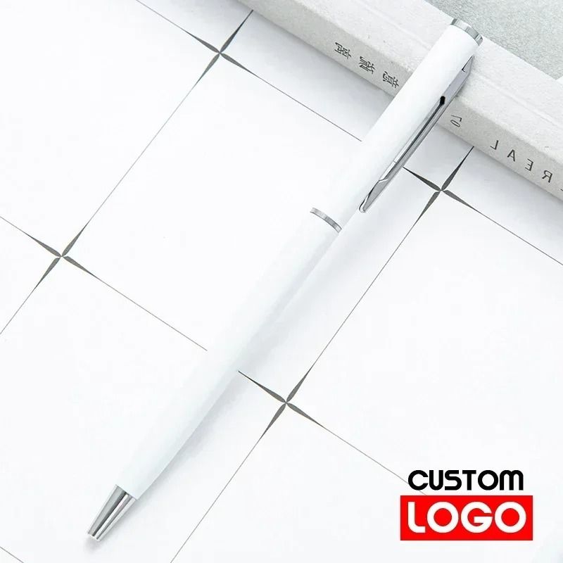 Premium Metal Ballpoint Pens Rose Gold Custom Engraved Branding Executive Gift Set 12