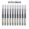 10Piece Professional 05mm NeedleTip Gel Pen Set Straight Liquid Ink For Office And School 6