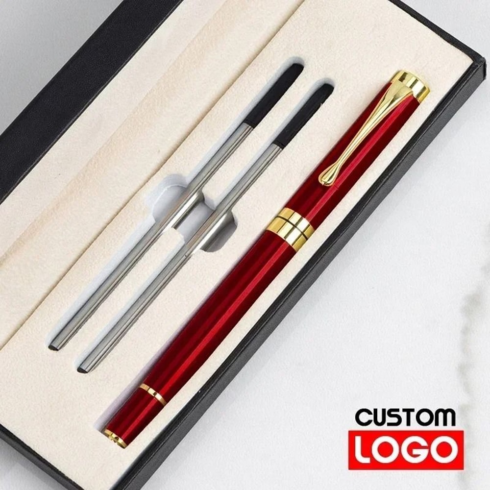 Luxury Metal Signature Roller Pen Executive Business Gift Set With Premium Presentation Box 9