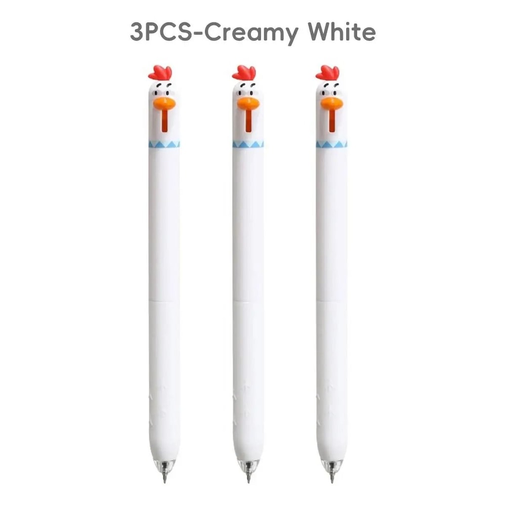 Funny Chicken Click Gel Pen 05mm FastDrying Stress Relief Toy Cute Korean Stationery For School 13
