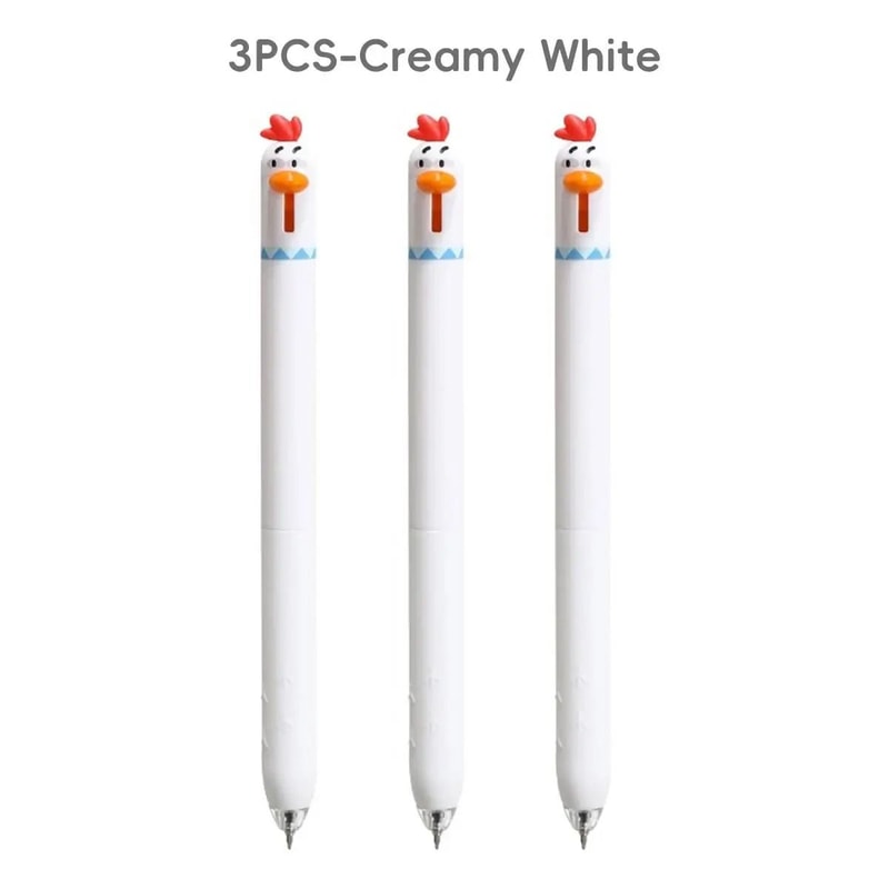 Funny Chicken Click Gel Pen 05mm FastDrying Stress Relief Toy Cute Korean Stationery For School 13