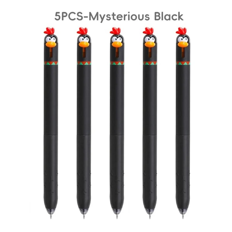 Funny Chicken Click Gel Pen 05mm FastDrying Stress Relief Toy Cute Korean Stationery For School 16