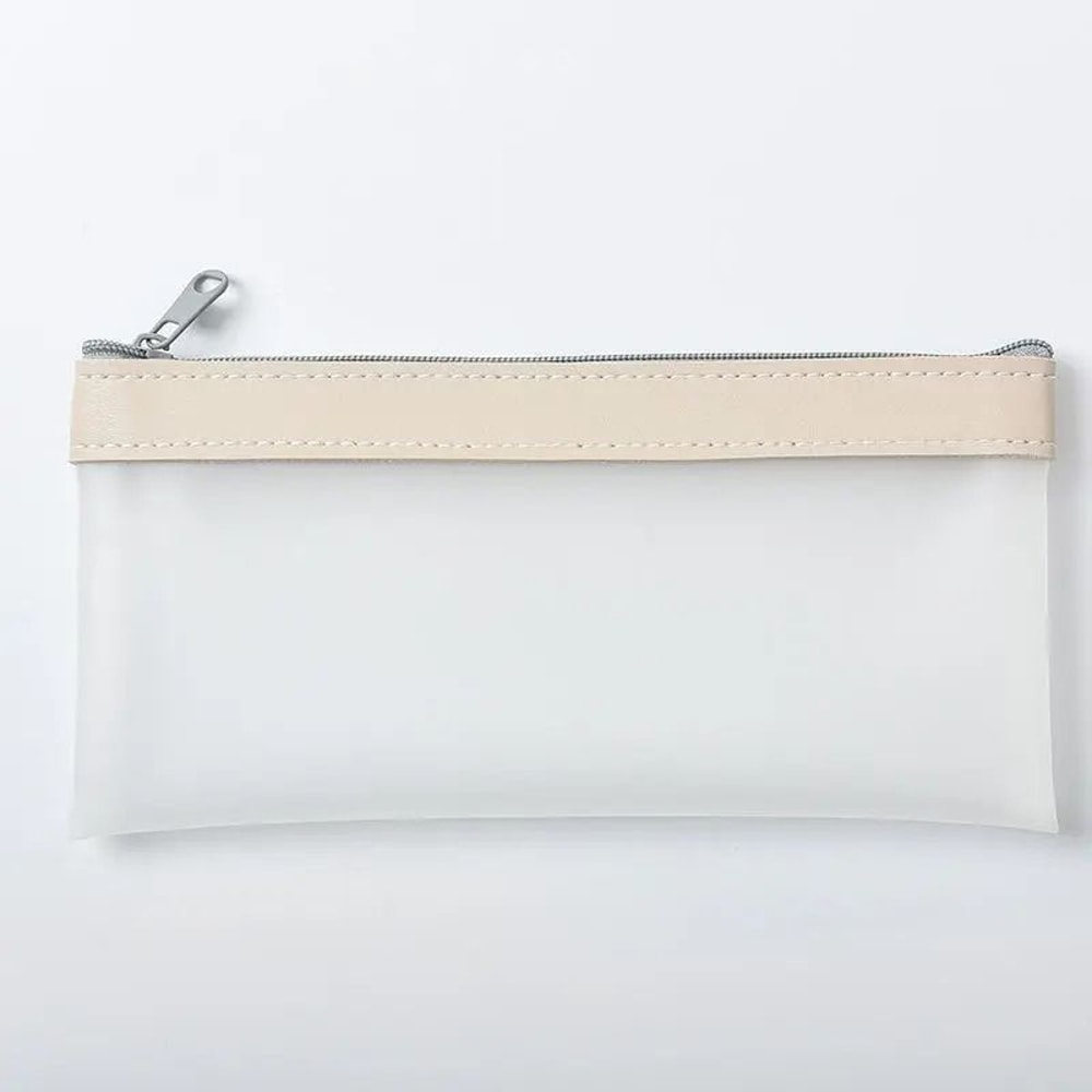 Transparent Matte Large Capacity Pencil Case Versatile School Stationery Cosmetic Organizer Bag 9