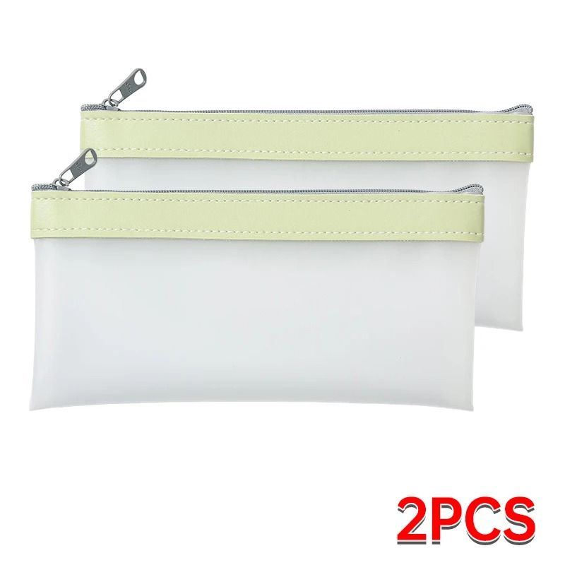 Transparent Matte Large Capacity Pencil Case Versatile School Stationery Cosmetic Organizer Bag 10