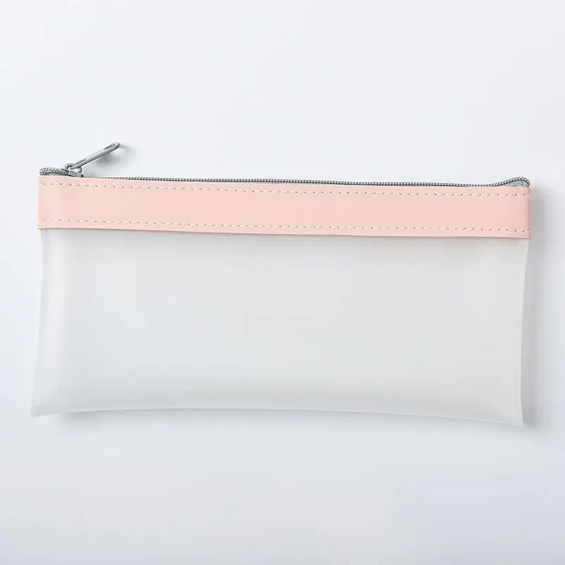 Transparent Matte Large Capacity Pencil Case Versatile School Stationery Cosmetic Organizer Bag 7