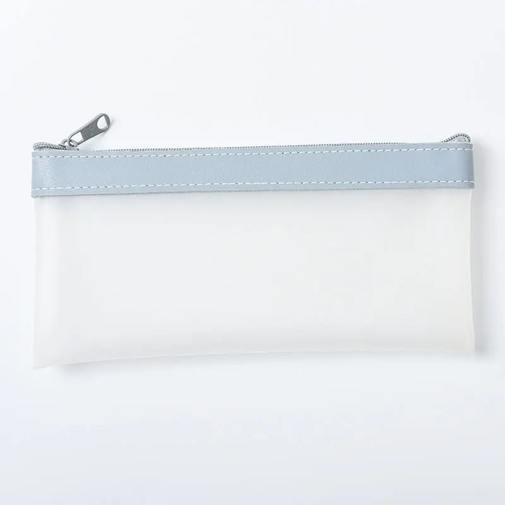 Transparent Matte Large Capacity Pencil Case Versatile School Stationery Cosmetic Organizer Bag 8